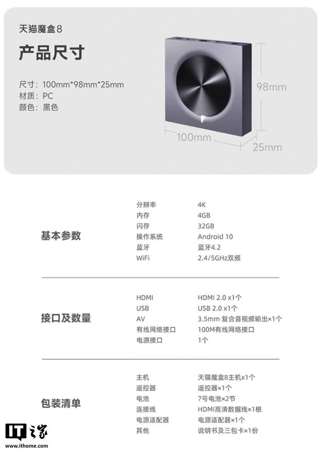 ：Wi-Fi 6 技术、4GB RAM299 元麻将胡了模拟器天猫魔盒 8 升级版电视盒子发布(图2)